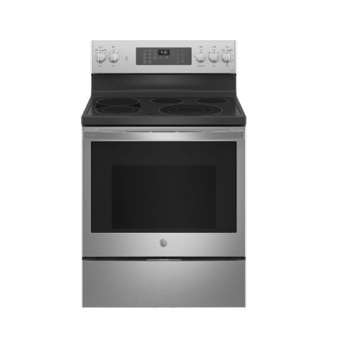 GE Profile™ 30" Smart Free-Standing Electric Convection Fingerprint Resistant Range with No Preheat Air Fry