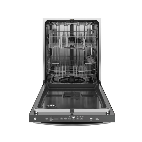 GE® ENERGY STAR® Fingerprint Resistant Top Control with Stainless Steel Interior Dishwasher with Sanitize Cycle