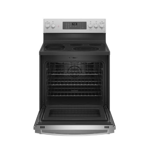 GE Profile™ 30" Smart Free-Standing Electric Convection Fingerprint Resistant Range with No Preheat Air Fry