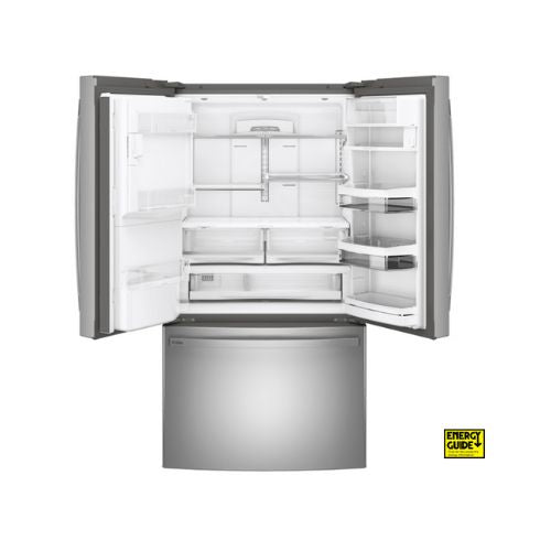 GE Profile™ Series ENERGY STAR® 22.1 Cu. Ft. Counter-Depth Fingerprint Resistant French-Door Refrigerator with Hands-Free AutoFill