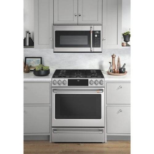 Café™ 30" Smart Slide-In, Front-Control, Gas Range with Convection Oven