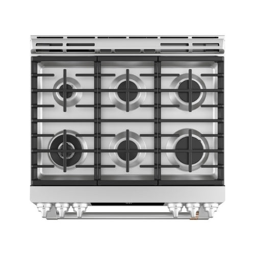 Café™ 30" Smart Slide-In, Front-Control, Gas Range with Convection Oven