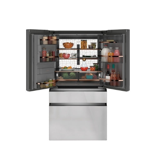 Café™ ENERGY STAR® 27.8 Cu. Ft. Smart 4-Door French-Door Refrigerator in Platinum Glass