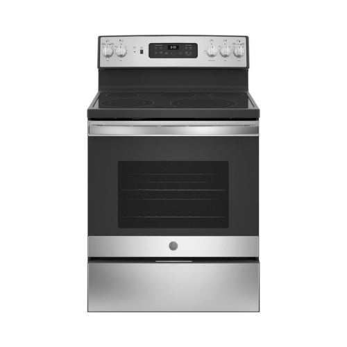 GE® 30" Free-Standing Electric Convection Fingerprint Resistant Range