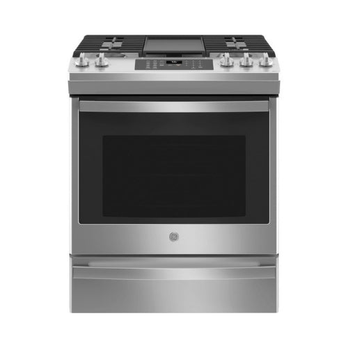 GE® 30" Slide-In Front-Control Convection Gas Range with No Preheat Air Fry