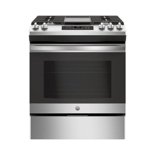 GE® 30" Slide-In Front Control Gas Range