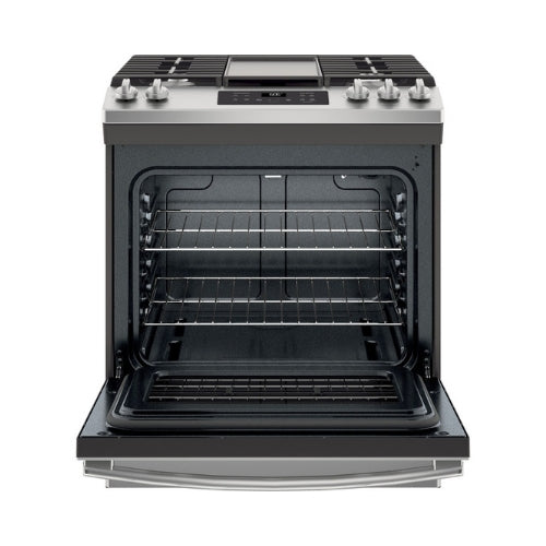 GE® 30" Slide-In Front Control Gas Range