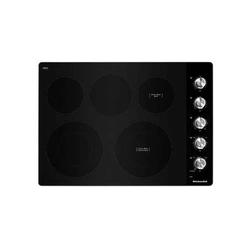 KitchenAid 30" Electric Cooktop with 5 Elements and Knob Controls