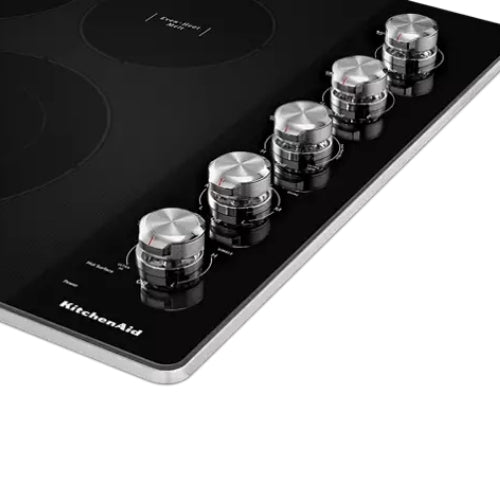 KitchenAid 30" Electric Cooktop with 5 Elements and Knob Controls