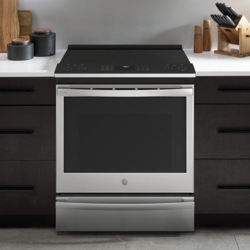 GE Profile™ 30" Smart Slide-In Electric Convection Fingerprint Resistant Range with No Preheat Air Fry