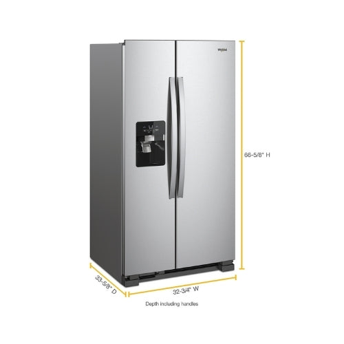 Whirlpool 33-inch Wide Side-by-Side Refrigerator - 21 cu. ft.